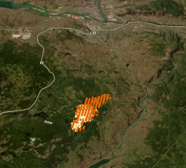Ross Moore Lake fire south of Kamloops expands significantly overnight